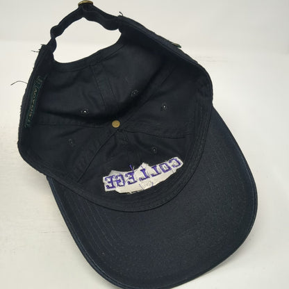 NCAA College of Idaho Legacy Black Purple White One Size Strapback Cotton Hat