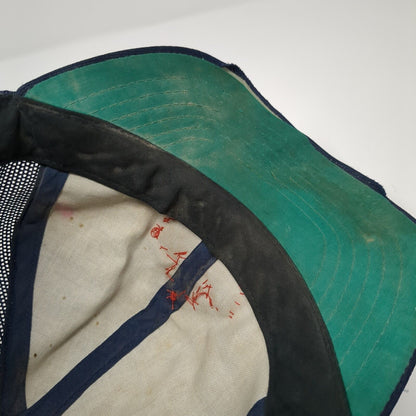 Canadian Maple Leaf Snapback Trucker Hat Blue One Size Adjustable Mesh Back