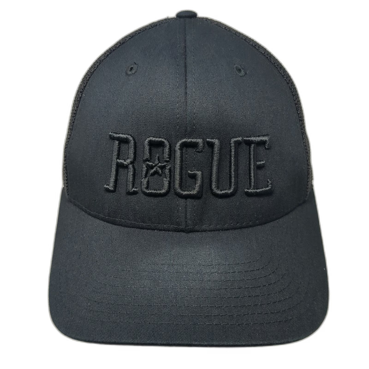 Richardson Baseball Cap Black Hat M Mesh Flexfit 110 Rogue Star Embroidery Logo