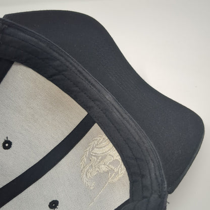 Trojan Laurel Snapback Trucker Hat Black One Size Adjustable Mesh Back Yupoong