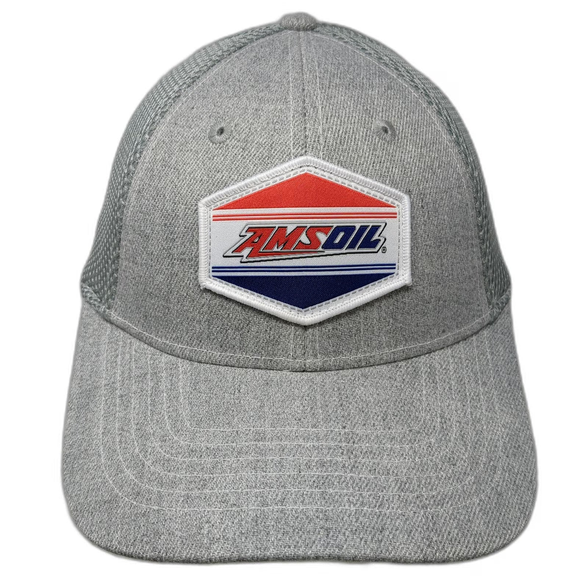 AMSOIL Patch Trucker Hat Gray One Size Mesh Back Snapback Synthetic Oil Motor