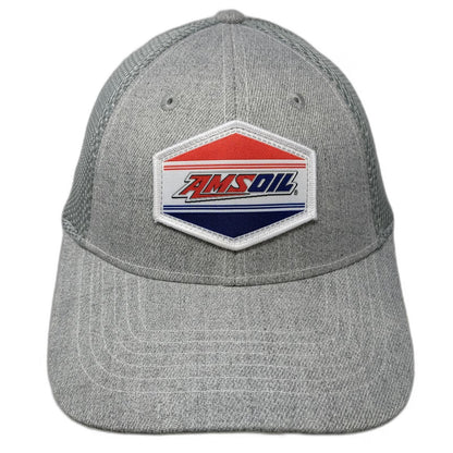 AMSOIL Patch Trucker Hat Gray One Size Mesh Back Snapback Synthetic Oil Motor