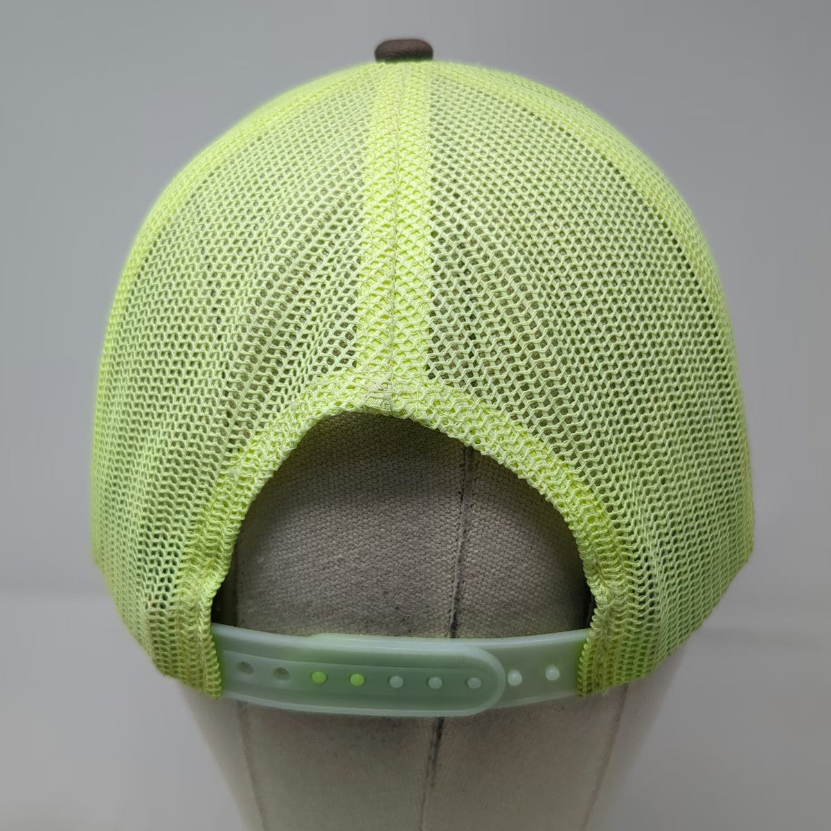 Fahrenheit Trucker Hat Brown Green One Size American Flag Shamrock Mesh Snapback