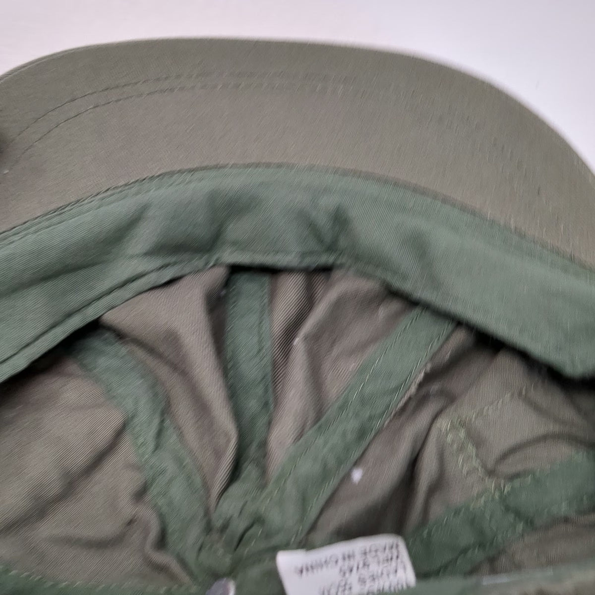 Limited Too Army Cap Green One Size Hat Cotton Pockets Zipper Slideback Military