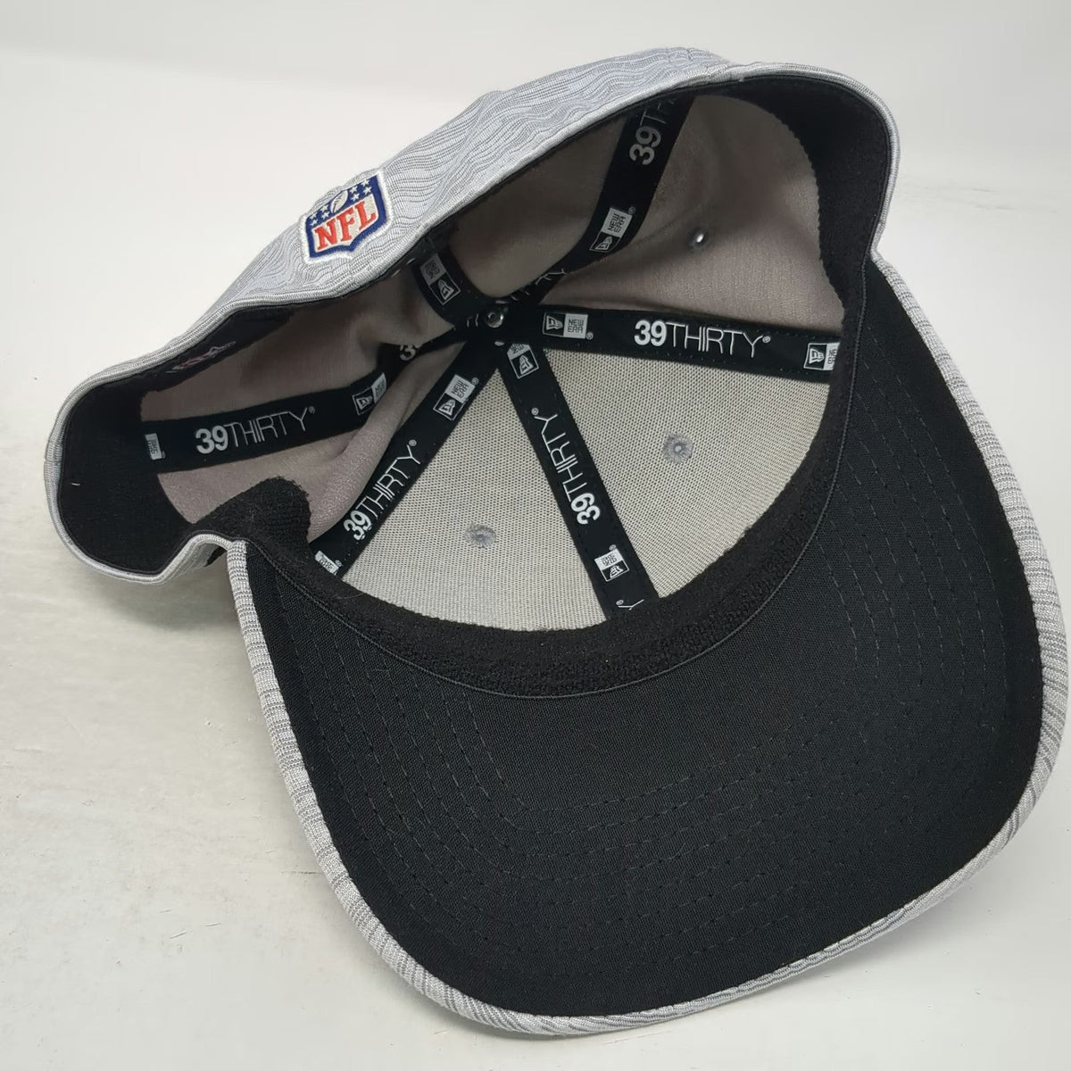 Pittsburgh Steelers NFL New Era Cap Gray Black Yellow M Stretch Fit 39THIRTY