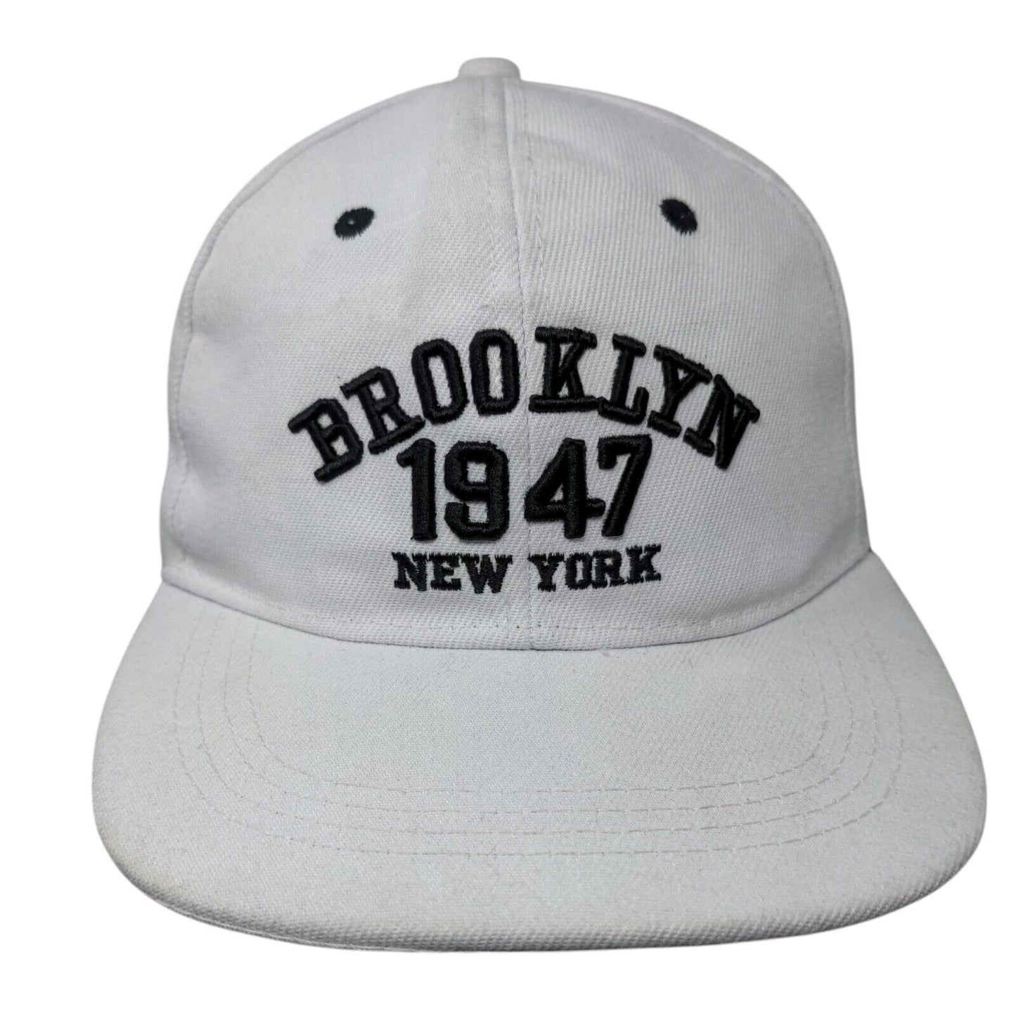 Brooklyn 1947 New York Snapback Hat White OSFA Adjustable Embroidered