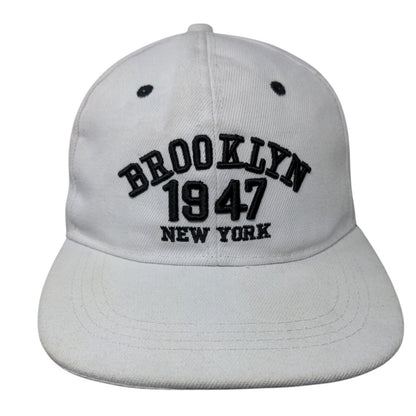 Brooklyn 1947 New York Snapback Hat White OSFA Adjustable Embroidered