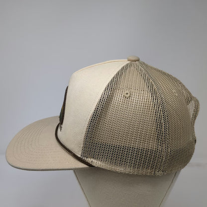 Katin Trucker Hat Beige One Size Mesh Snapback Rope Rainbow Graphic Patch