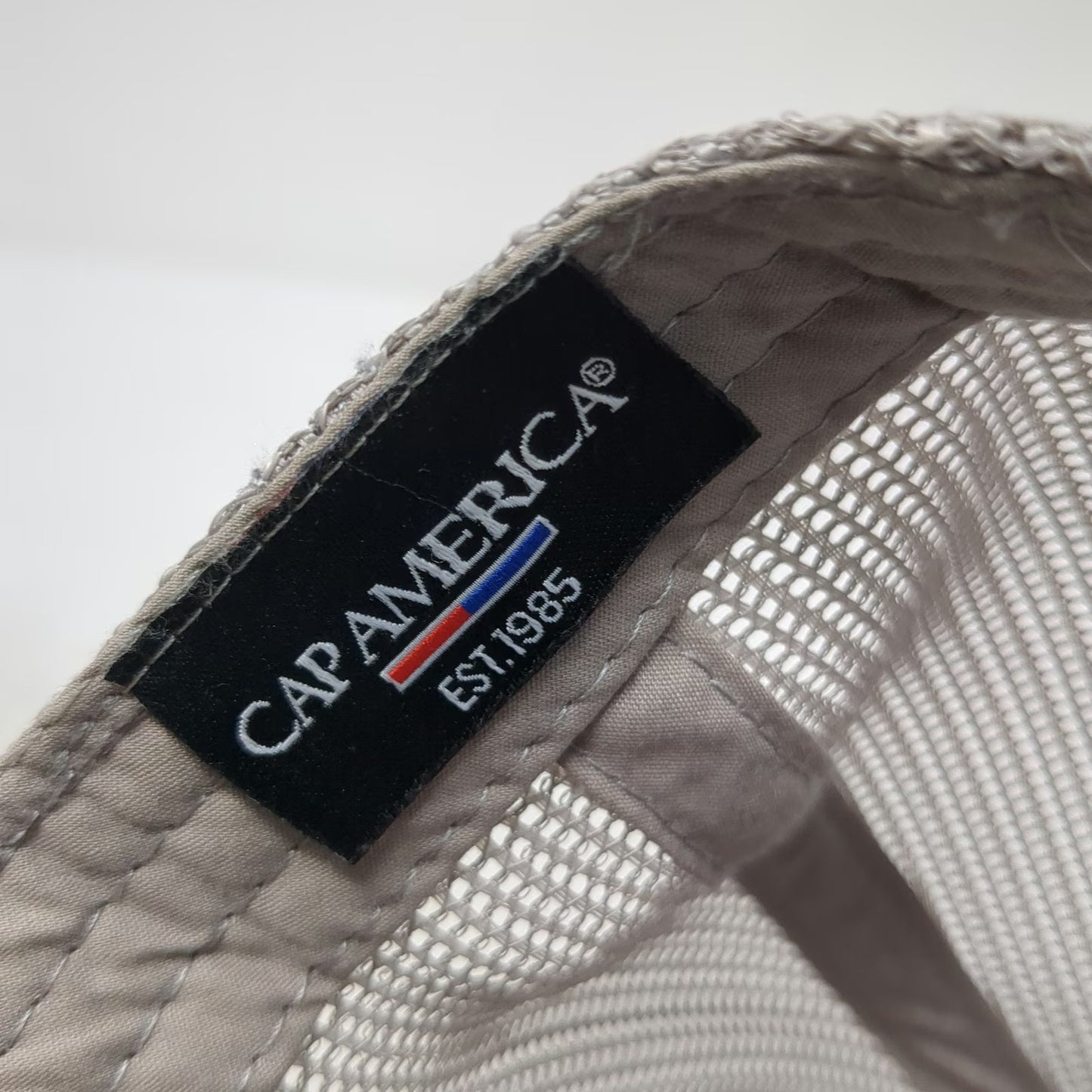 Cap America Trucker Hat Gray One Size Snapback Troy Sand & Gravel Logo Mesh