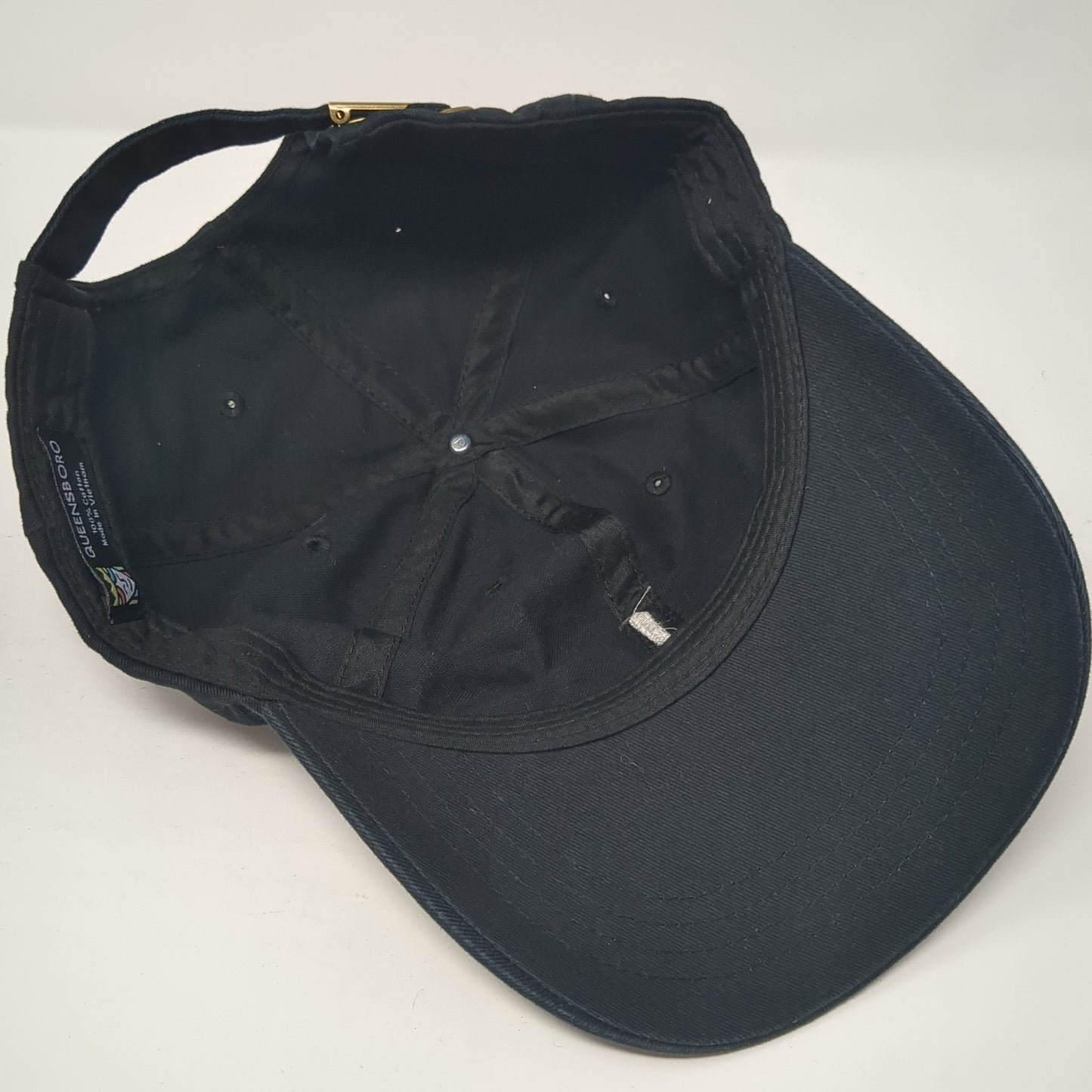 Exclamation Slideback Baseball Cap Black One Size Adjustable 6 Panel Queensboro