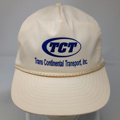 Nissin 5 Panel Beige One Size TCT Trans Continental Transport Rope Hat Slideback