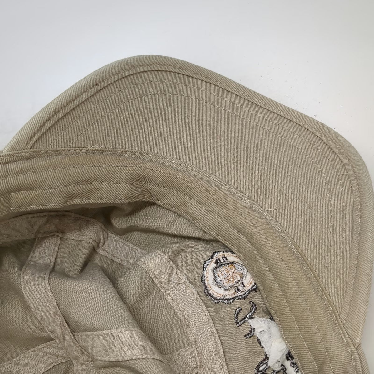 Ouray Army Cap Beige One Size Kodiak Alaska Strapback Cotton Hat Shield 59