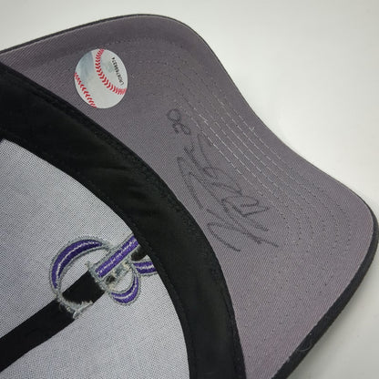 Fan Favorite Colorado Rockies MLB Baseball Cap Black One Size Signed Autograph