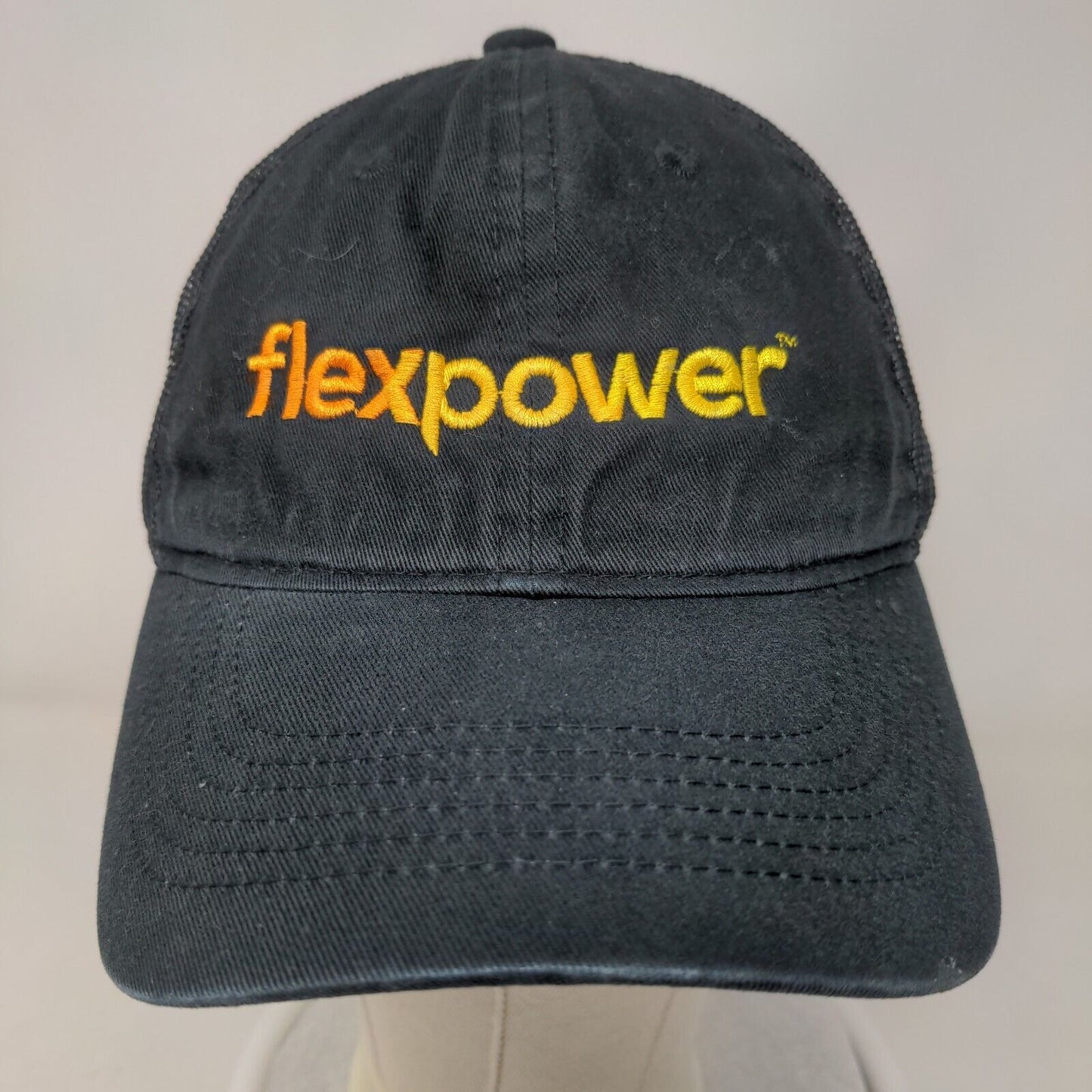 Flexpower Strapback Mesh Back Trucker Hat Black One Size Outdoor Cap