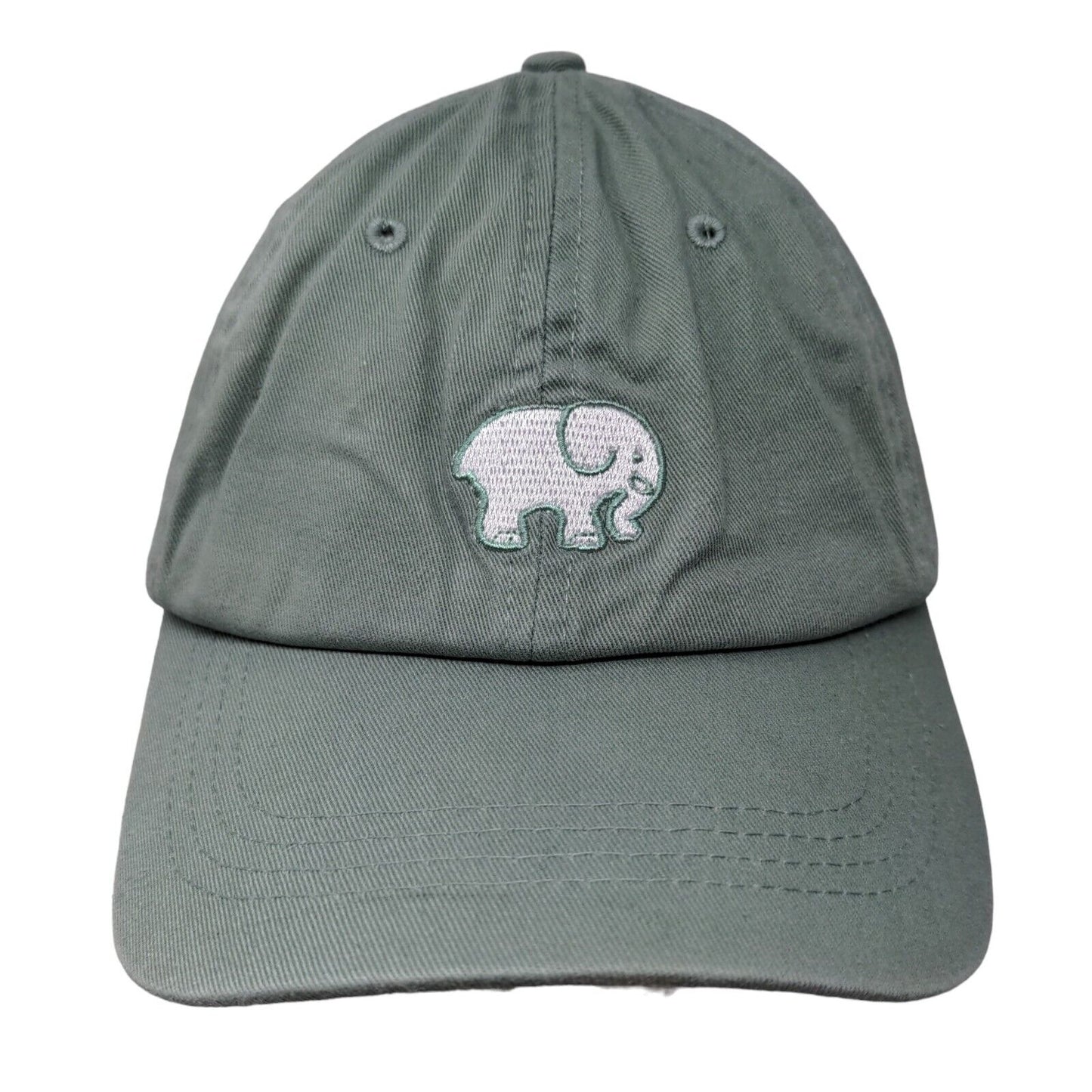 Elephant Ivory Ella Slideback Hat Green One Size Embroidered Adjustable