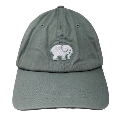 Elephant Ivory Ella Slideback Hat Green One Size Embroidered Adjustable