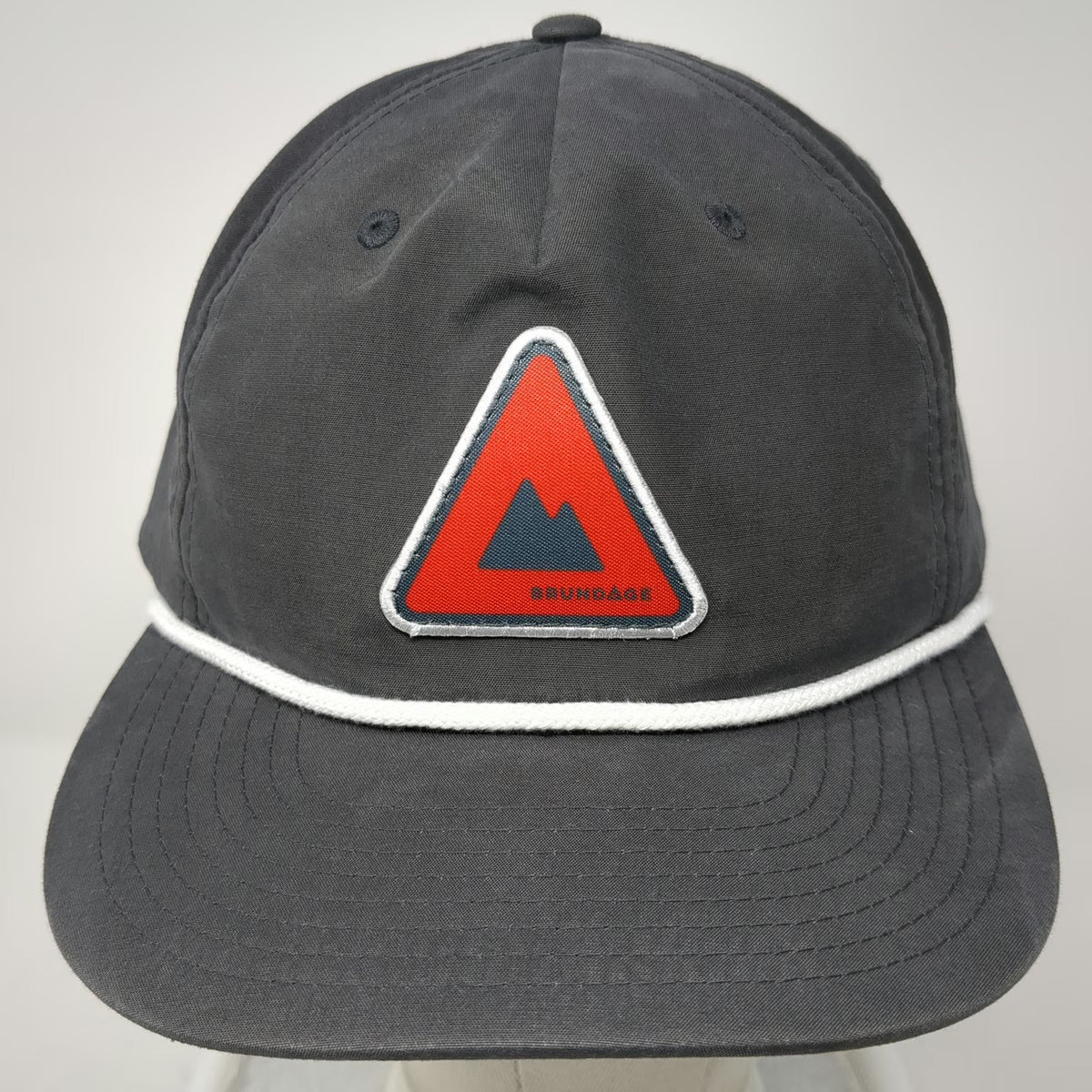 Richardson 5 Panel Gray Hat One Size Rope Brundage Mountain Patch Snapback