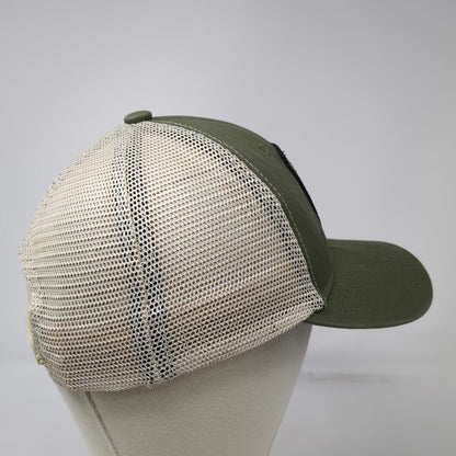 Granule Trucker Hat Green Beige One Size Great Outdoors Patch Snapback Mesh Back