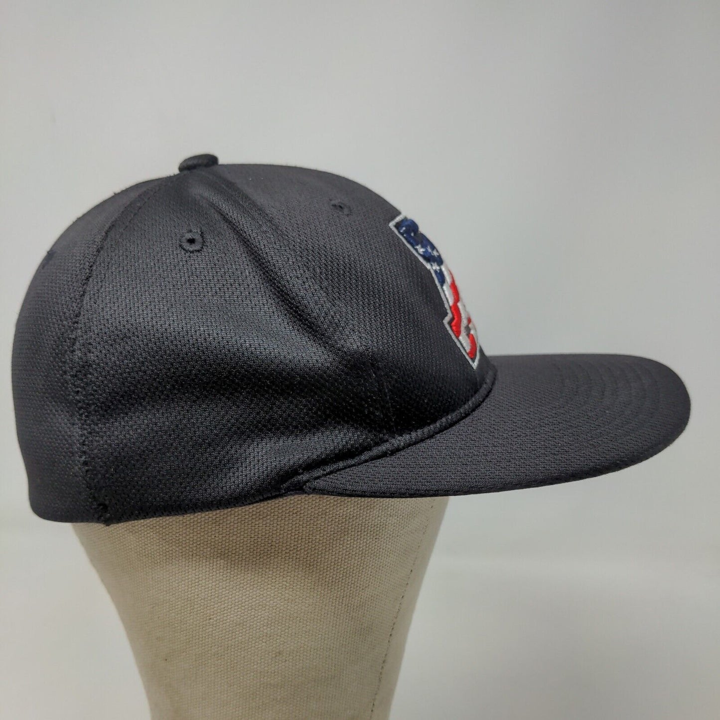 Zephyr Men's Fitted Hat Black Size Small Embroidered Attica Logo Patriotic