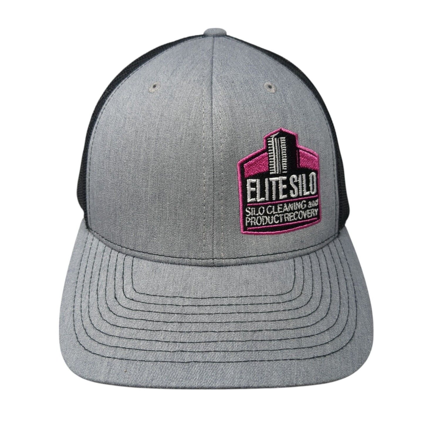 Elite Silo Snapback Trucker Hat Gray One Size Mesh Back Adjustable