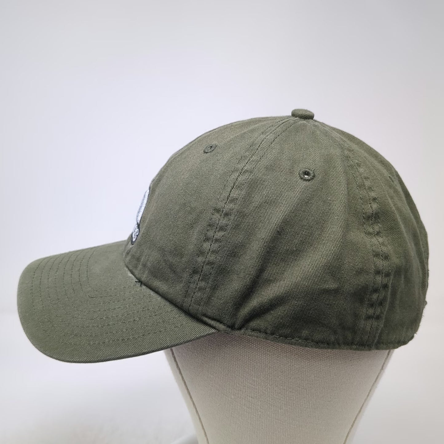 Adidas Baseball Cap Green One Size Adjustable Embroidered Logo Cotton Sport Hat