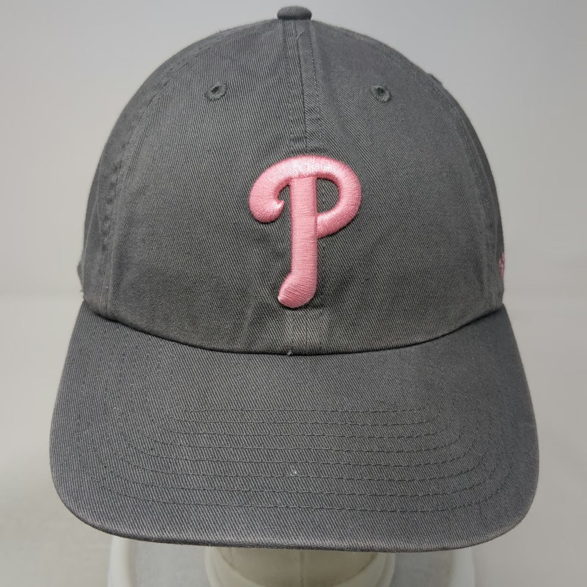 Philadelphia Phillies MLB '47 Baseball Cap Gray Pink One Size Adjustable Strap