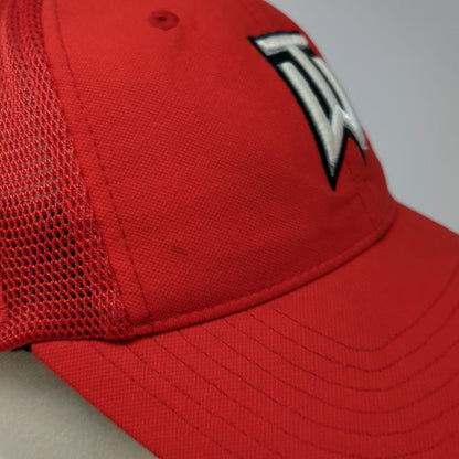 Nike Baseball Cap Red M Tiger Woods TW Logo Vapor RZN Mesh Back Golf Hat