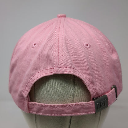 Caterpillar Baseball Cap Pink One Size Cursive Logo Adjustable Slideback Hat