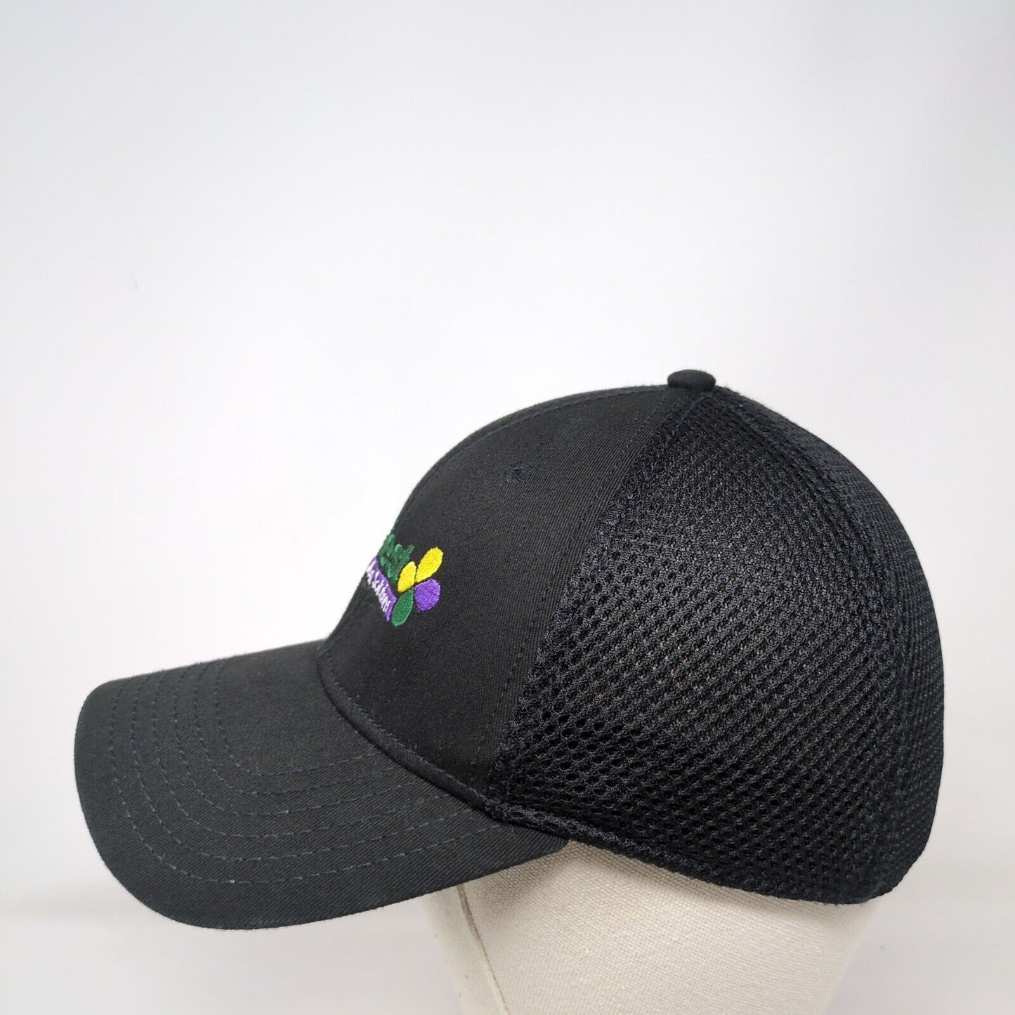 BioWest Ag Solutions Fitted Mesh Back Hat Black S/M Embroidered A-Flex