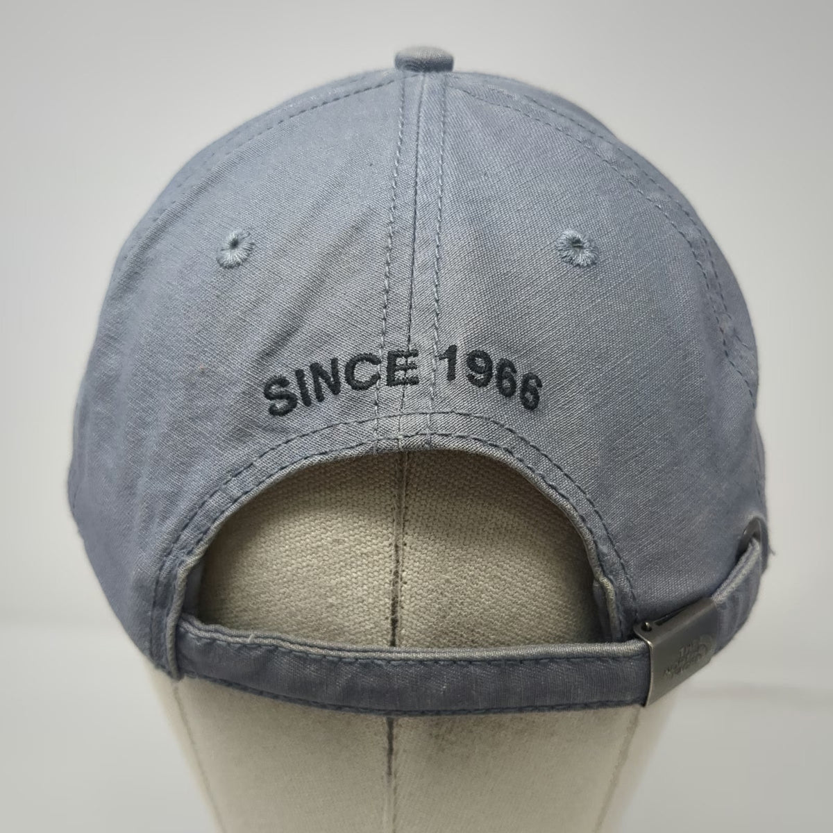 The North Face Baseball Cap Gray OSFM Embroidered Logo Since 1966 Slideback Hat