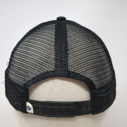 Roxy Trucker Hat Black One Size Mesh Back Snapback Logo Adjustable Surf Beach