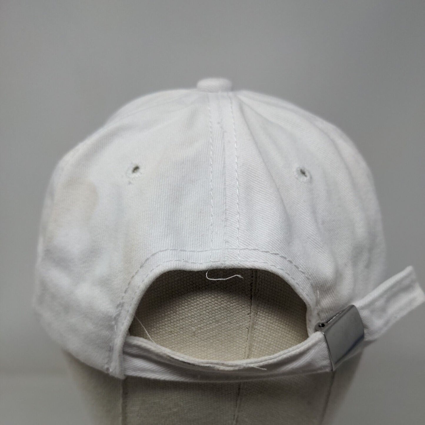 NYC 1987 Slideback Hat White One Size Embroidered Vent Holes G&P
