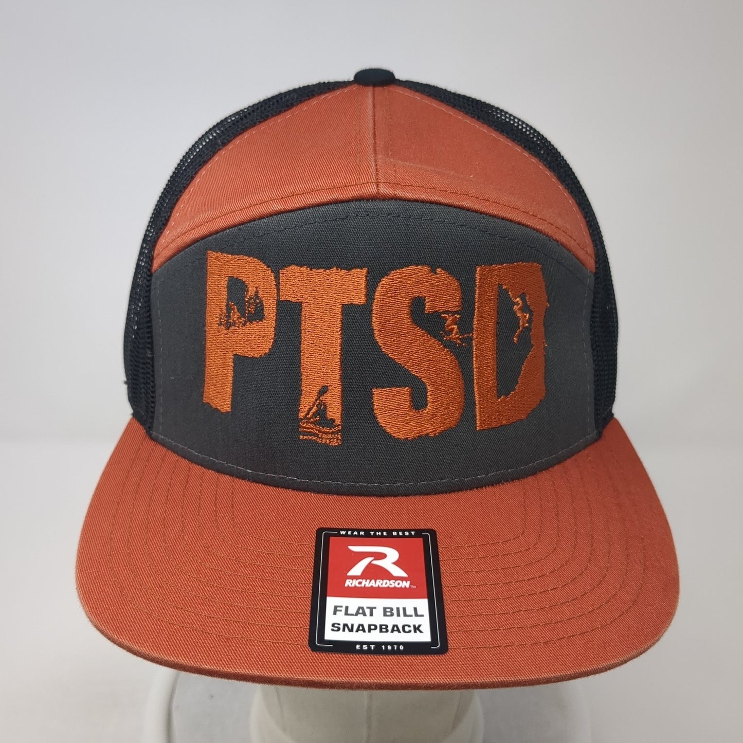 PTSD Snapback Trucker Hat Multicolor One Size Adjustable Mesh Back Richardson