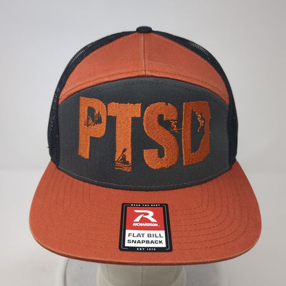 PTSD Snapback Trucker Hat Multicolor One Size Adjustable Mesh Back Richardson