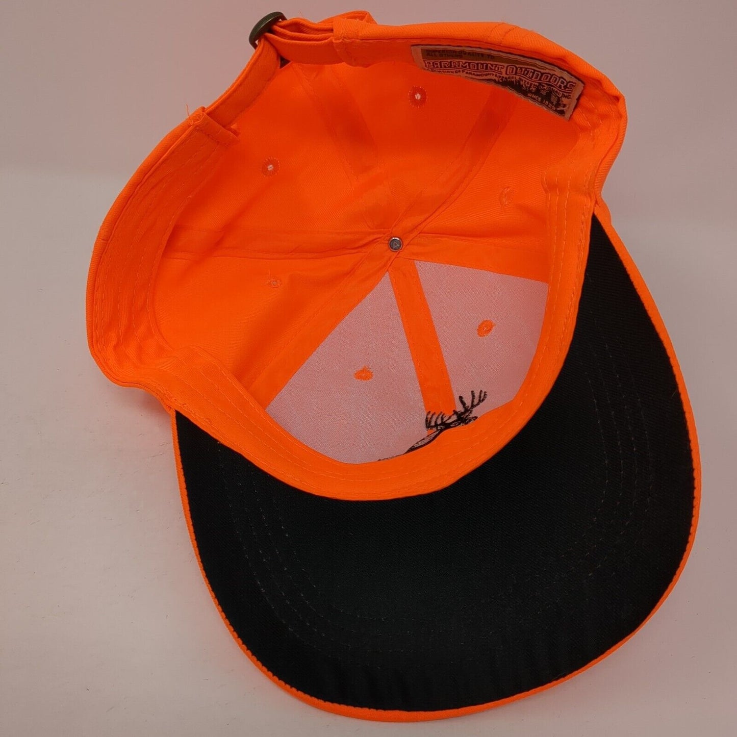 Buck Masters Slideback Hat Orange OS Adjustable Embroidered Paramount Outdoors