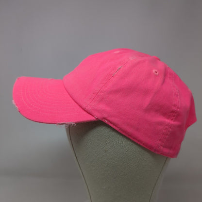KB ETHOS Vintage Slideback Hat Pink OSFA Adjustable Solid Blank