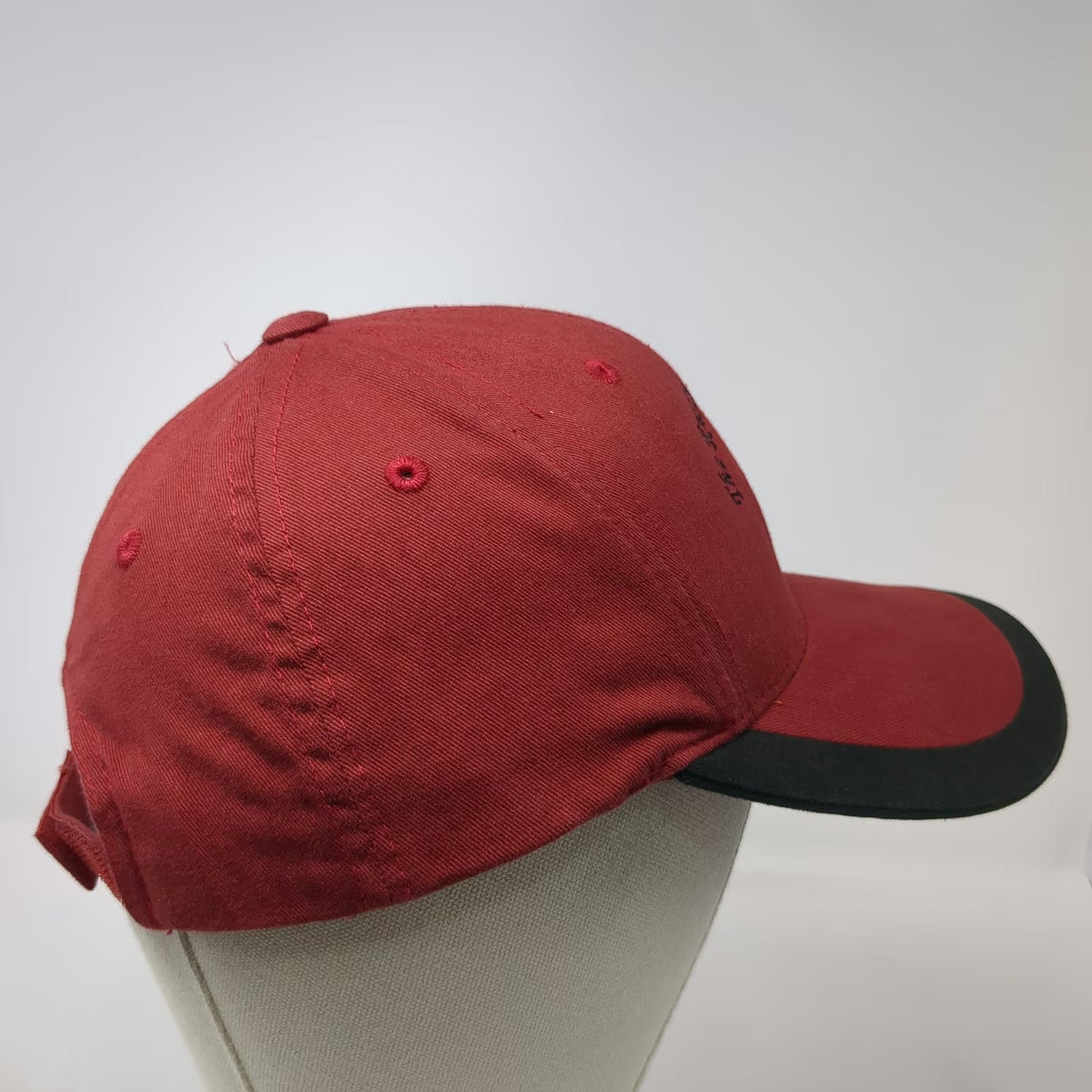 Port Authority Baseball Cap Red Black One Size Rusty Lantern Diner Ucon ID Hat