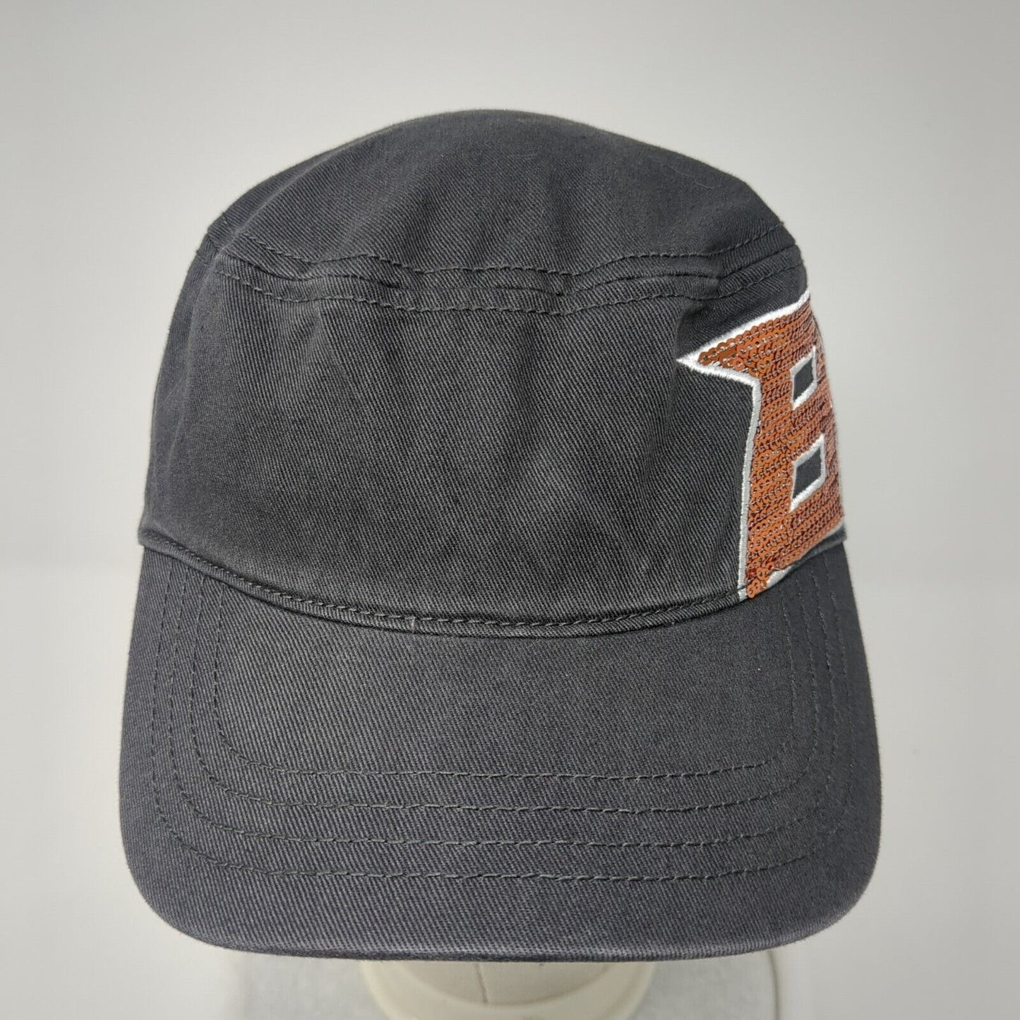 Letter B Sequin Strapback Cadet Army Cap Hat Gray One Size Richardson