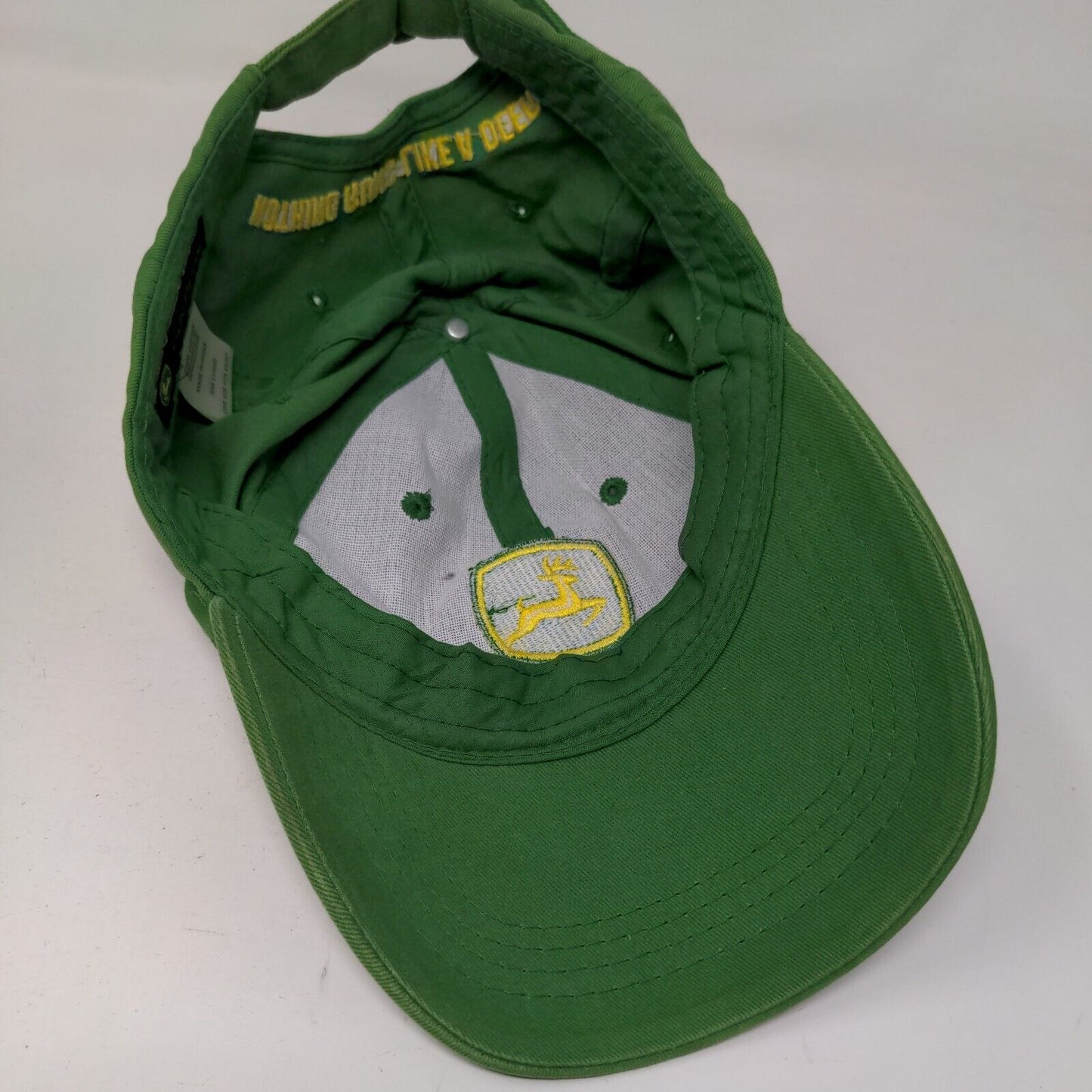 John Deere Nothing Runs Like A Deere Slideback Hat Green OSFM 6 Panel