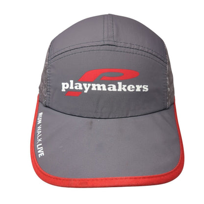 Playmakers Strapback 5 Panel Hat Gray One Size Run Walk Live Boco Gear