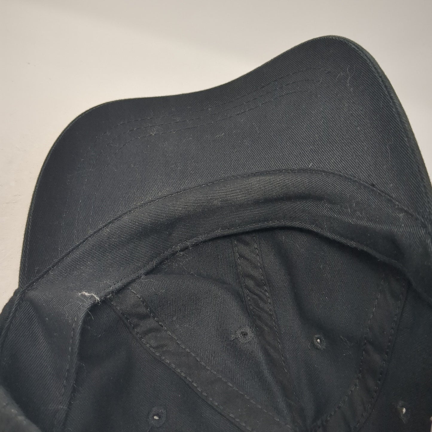 Unbranded Strapback Hat Black One Size Adjustable Outdoor 6 Panel Blank
