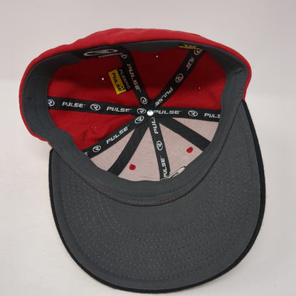 SC Fitted Hat Red S-M Flexfit Embroidered Colorblock Richardson Pulse