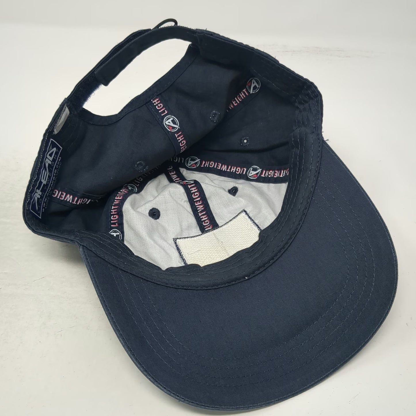 Ahead Baseball Cap Blue Red White One Size Anchor Patch Chevron Strapback Hat