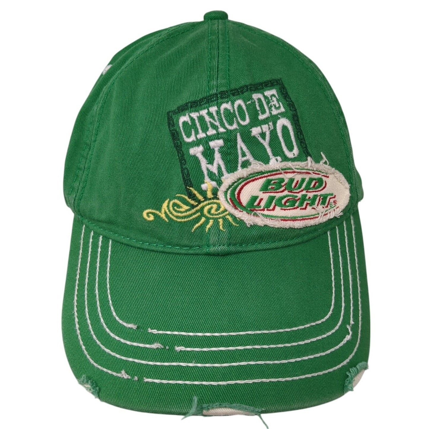Cinco de Mayo Bud Light Strapback Hat Green One Size Adjustable 6 Panel