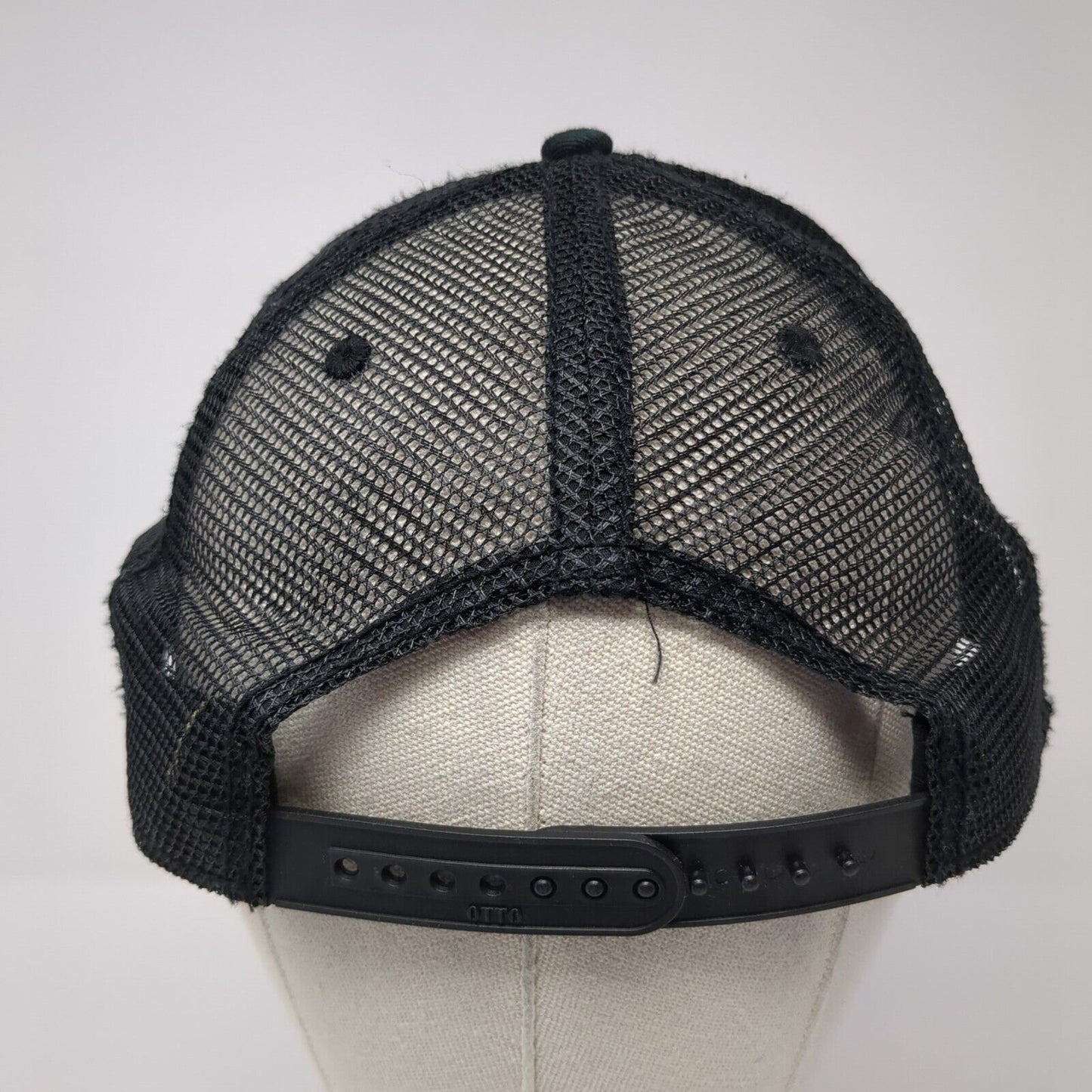 T. Patterson Snapback Trucker Hat Black One Size Adjustable Mesh Back Otto