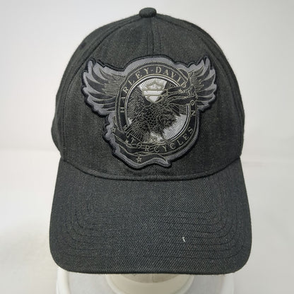 New Era Baseball Cap Black L Harley-Davidson Eagle Patch Stretch Hat 39THIRTY