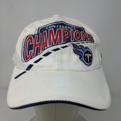 SPL 28 Men's Strapback Hat White OSFA Embroidered Tennessee Titans Logo