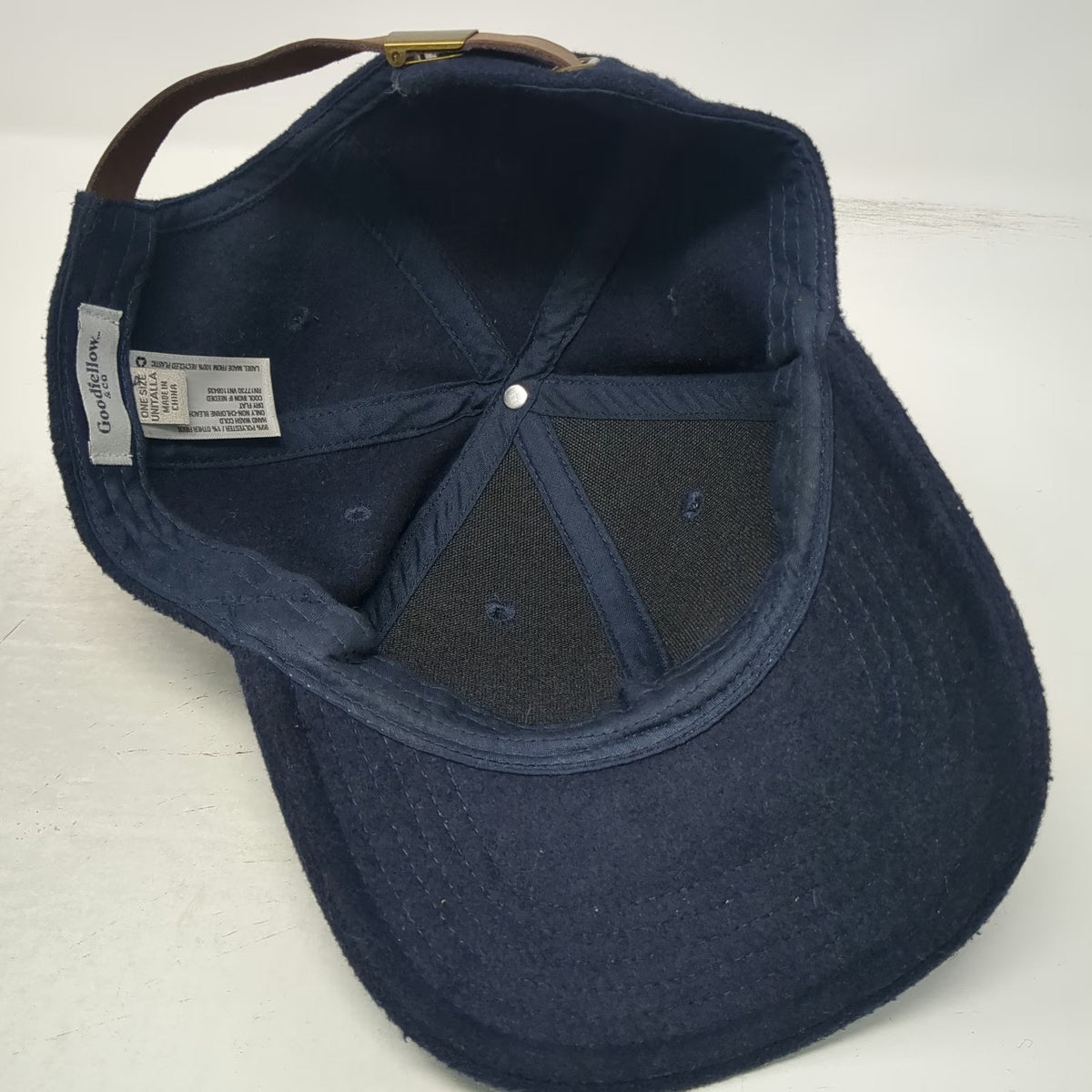 Goodfellow & Co Baseball Cap Blue One Size Solid Felted Plain Slideback Hat