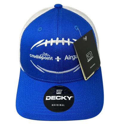 Cradlepoint + Airgain Snapback Trucker Hat Blue OS Adjustable Mesh W/Tags Decky