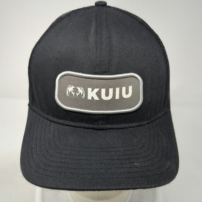 KUIU Trucker Hat Black One Size Mesh Back Snapback Ram Logo Patch Hunting Cap